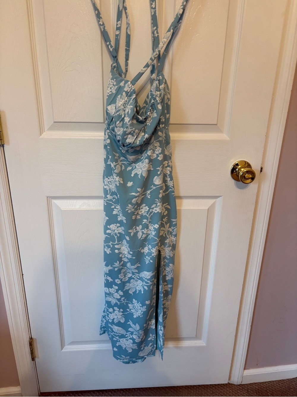 Abercrombie & Fitch Aqua Floral Midi Dress - Picture 4 of 6